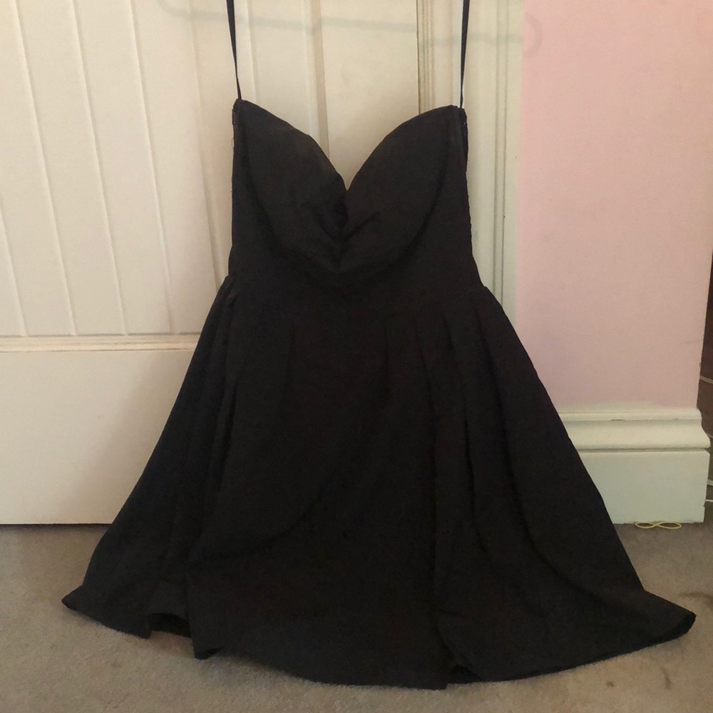 Super cute, flowy, black dress.